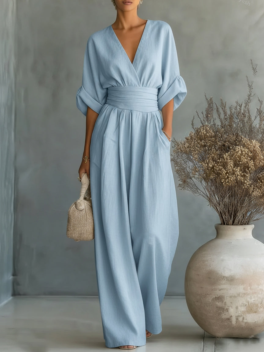 Thora™ | Jumpsuit med elegant V-udskæring