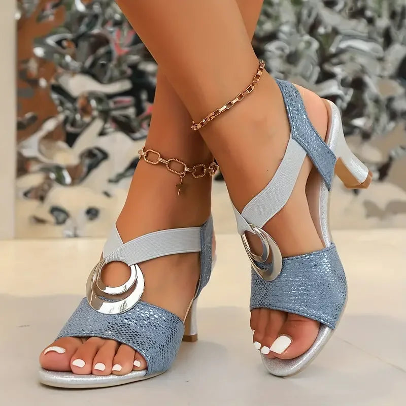 Aria™ | Elegante Sandaler med Metallisk Detalje