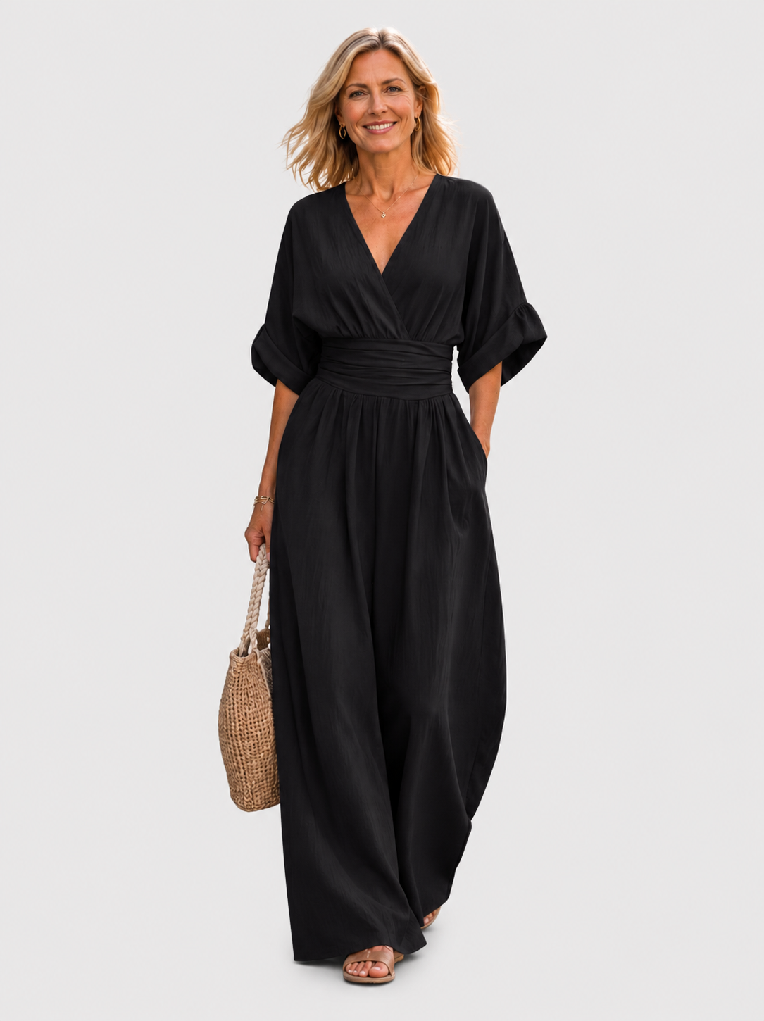 Thora™ | Jumpsuit med elegant V-udskæring
