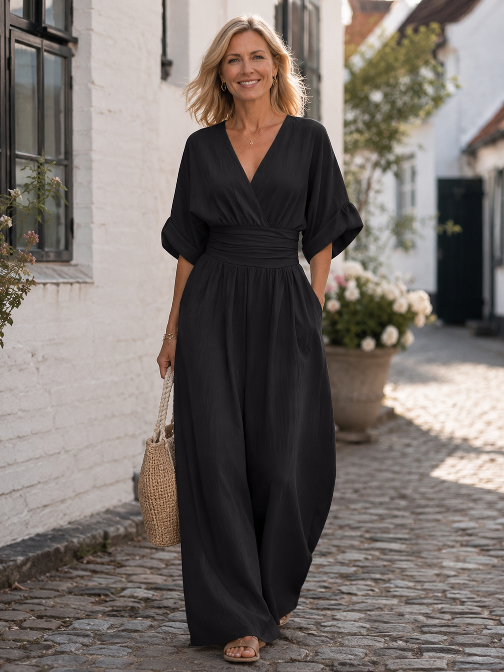 Thora™ | Jumpsuit med elegant V-udskæring