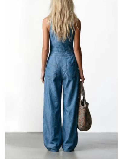Alma™ | Ærmeløs jumpsuit med knapdetaljer