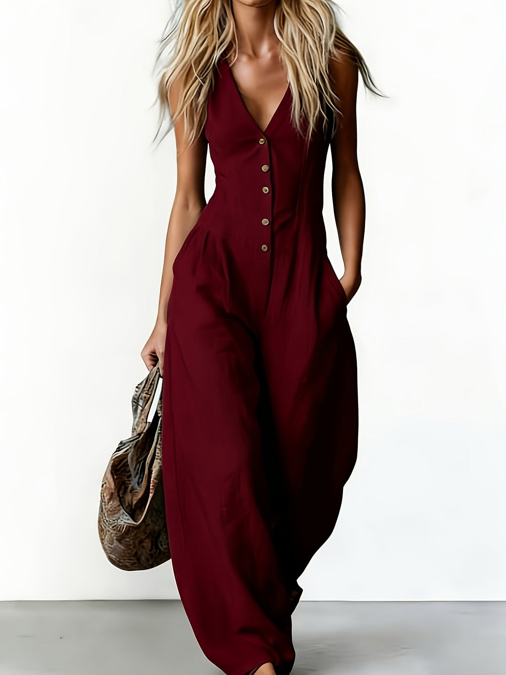 Emma™ | Ærmeløs jumpsuit med afslappet, elegant pasform