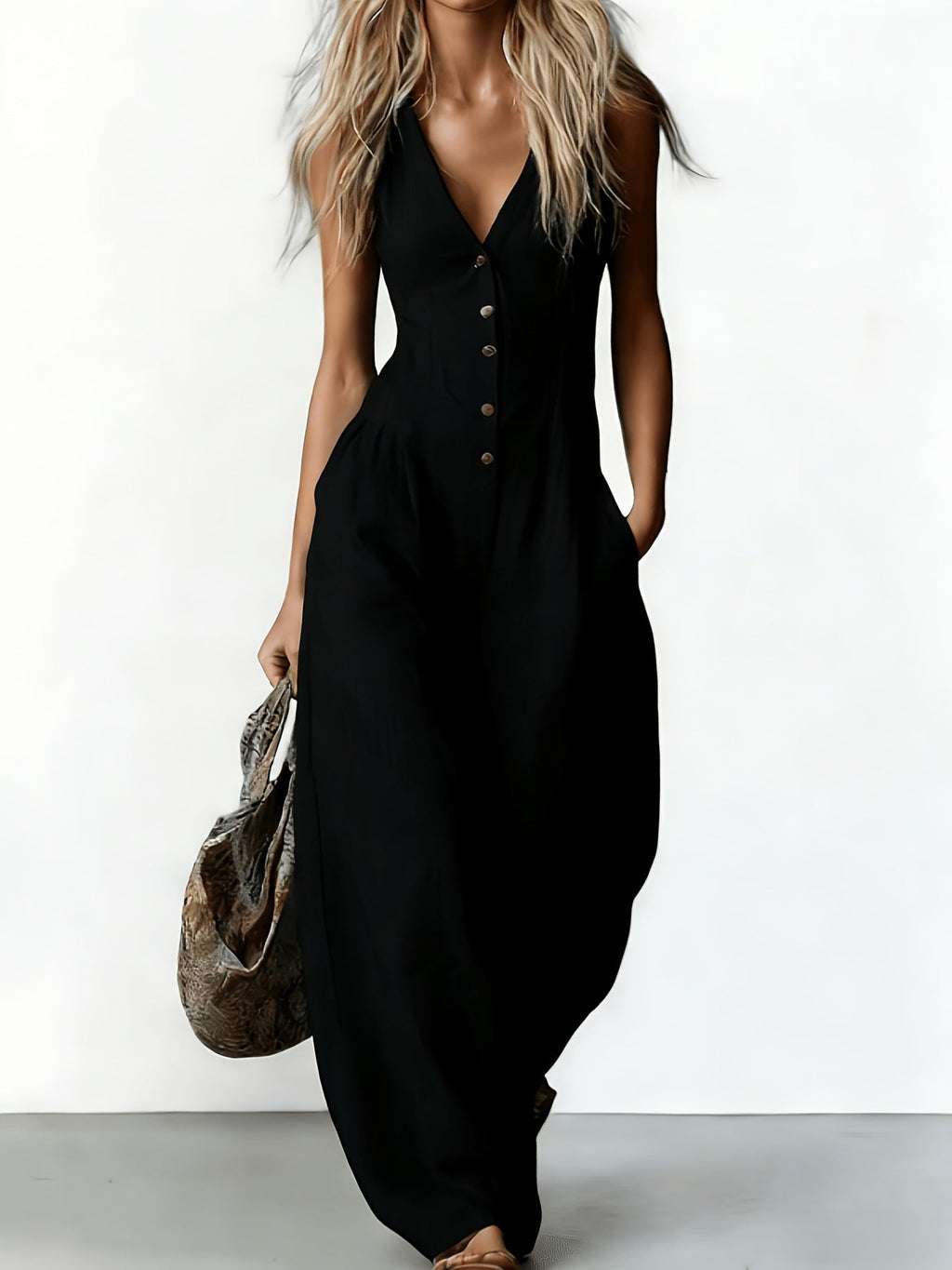 Emma™ | Ærmeløs jumpsuit med afslappet, elegant pasform