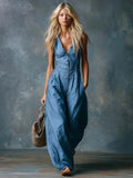 Alma™ | Ærmeløs jumpsuit med knapdetaljer