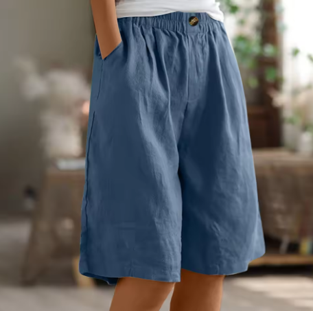 Leonora™ | Luftige knælange shorts med elastisk talje