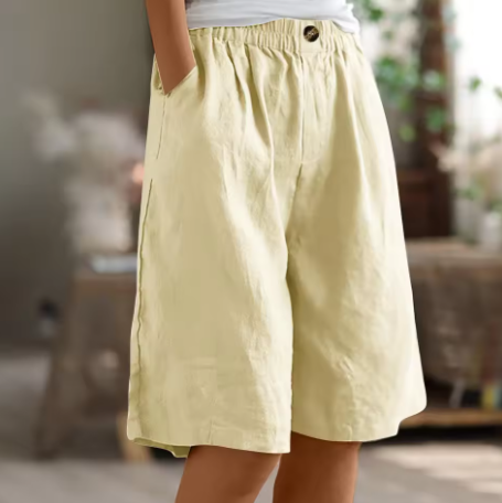 Leonora™ | Luftige knælange shorts med elastisk talje