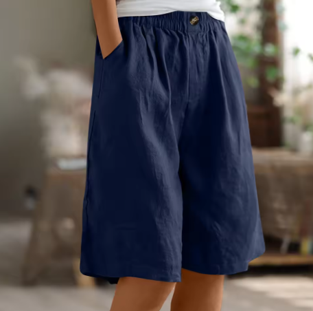 Leonora™ | Luftige knælange shorts med elastisk talje
