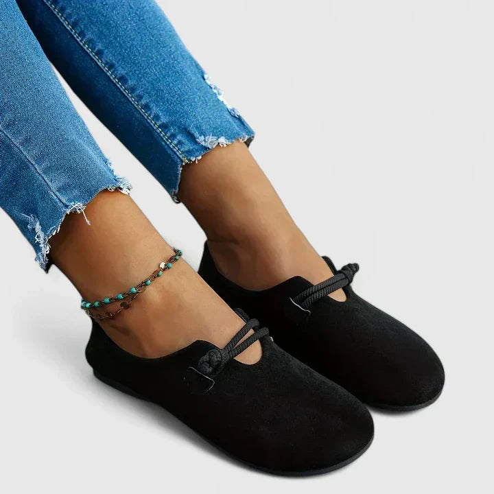 Isabella™ | Komfortable loafers med dekorativ snøredetalje