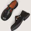 Ida™ | Lædersko med rem og klassisk brogue-detalje