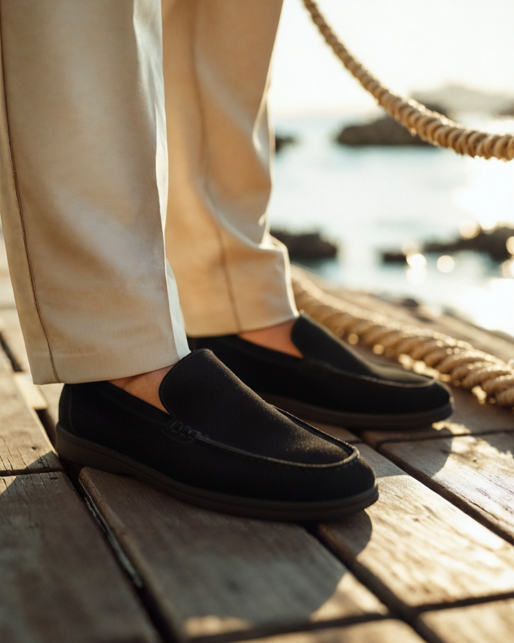Oliver™ | Ruskindsloafers med sort sål