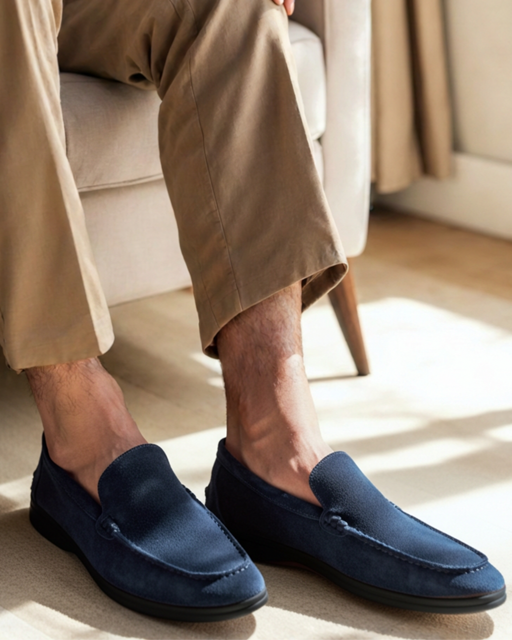 Oliver™ | Ruskindsloafers med sort sål