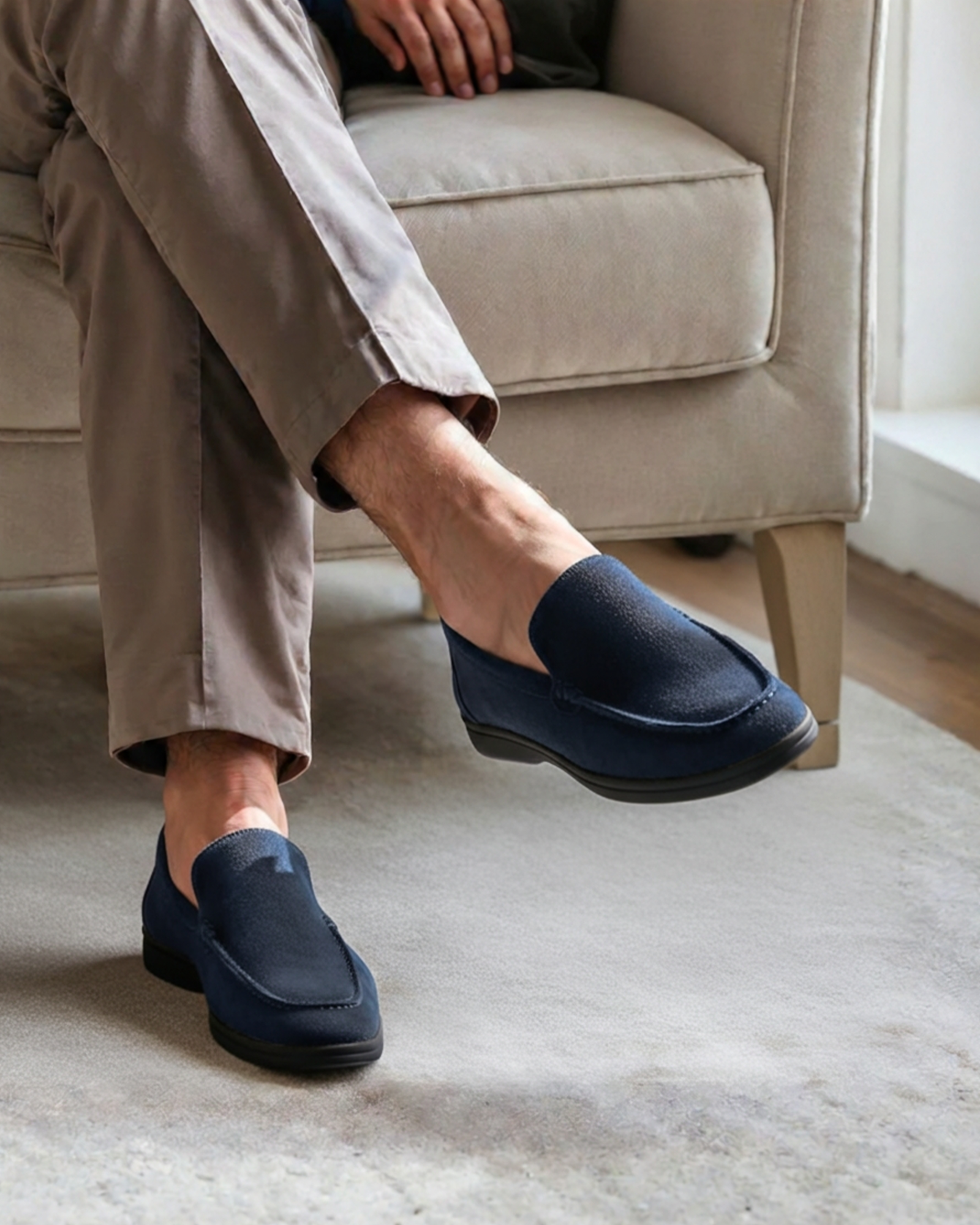 Oliver™ | Ruskindsloafers med sort sål