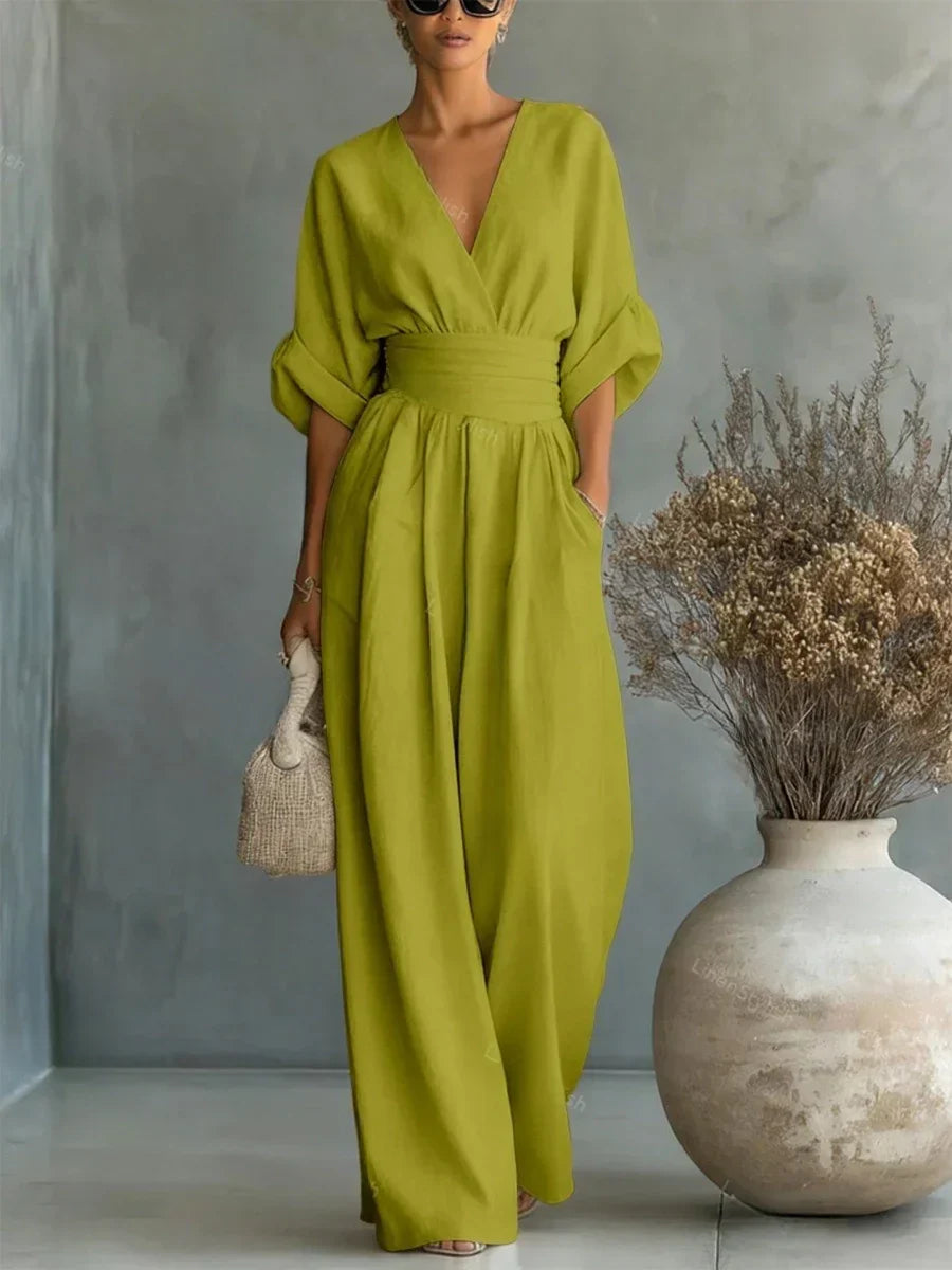 Thora™ | Jumpsuit med elegant V-udskæring